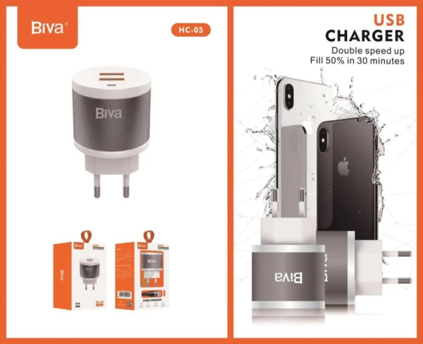 شارژر Biva HC-05 + کابل TYPE-C - Image 2