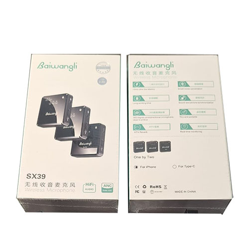 میکروفون بیسیم یقهای SX39 Dual BAIWANGLI - Image 2