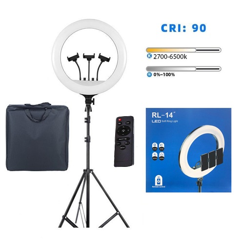 رینگ لایت 14 اینچ مدل RL-14 با سه پایه