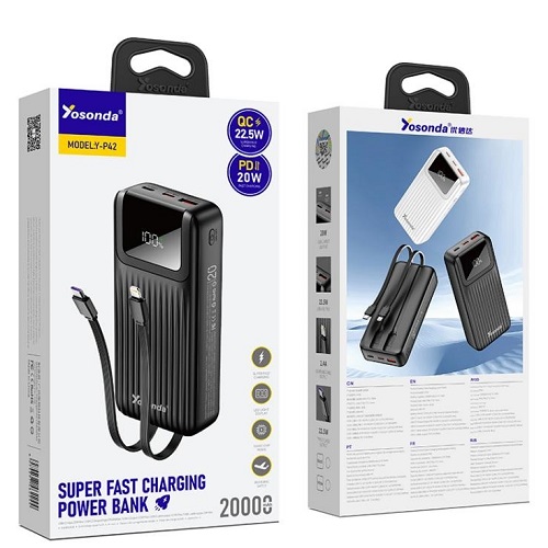 پاوربانک YOSONDA P42 22.5W 20000MAH - Image 2