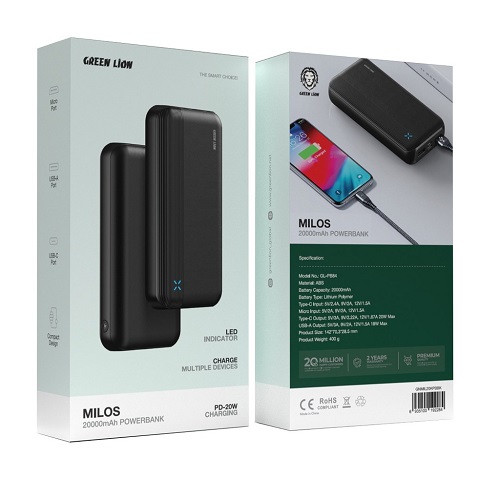 پاوربانک Green Lion MILOS 20000mah - Image 2