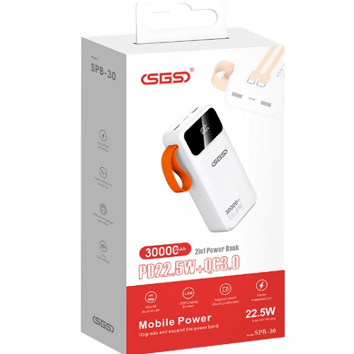 پاوربانک SGS SPB30 22.5W 30000MAH - Image 2