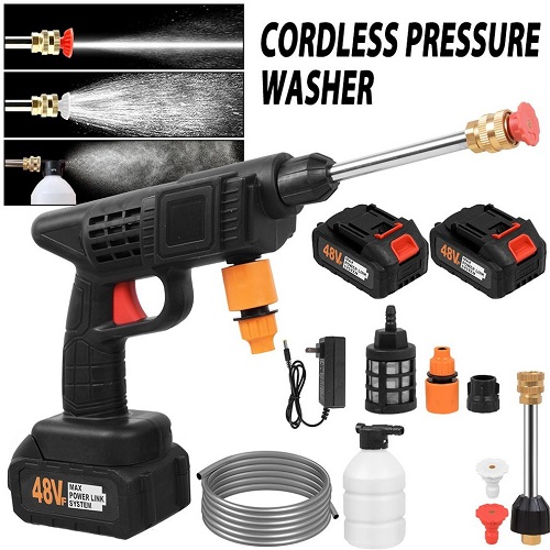 کارواش خانگی شارژی دو باتری 48 ولت Cleaning Gun