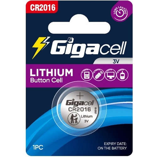 باتری سکهای لیتیومی گیگاسل مدل CR2016