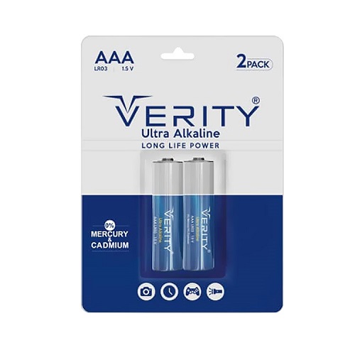 باتری نیم قلمی الکالاین Verity AAA ultra Alkaline