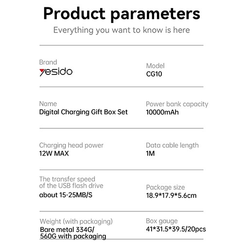 ست کادویی لوازم جانبی موبایل Yesido CG10 - Image 5