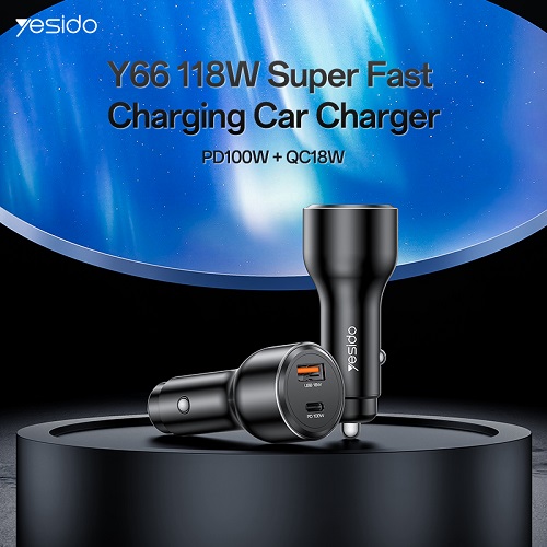 شارژر فندکی سوپر فست شارژ یسیدو YESIDO Y65 - Image 3