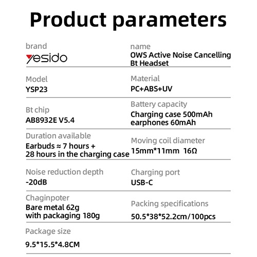 هندزفری بیسیم القایی یسیدو YESIDO YSP23 - Image 3