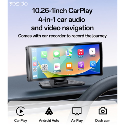 مانیتور خودرو یسیدو YESIDO KM19 با دوربین و بلوتوث - Image 3